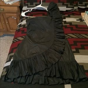 Gathered Ruffle One Shoulder Dress